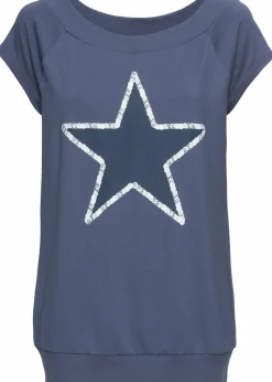 bonprix Shirts & Tops^Shirt mit Sternenprint indigo bedruckt
