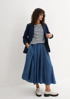 bonprix Shirts & Tops|Basics^Shirt mit U-Boot-Ausschnitt weiß/dunkelblau gestreift