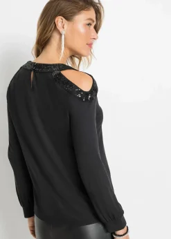 BODYFLIRT boutique Shirts & Tops^Shirt mit Weihnachtsmotiv schwarz bedruckt