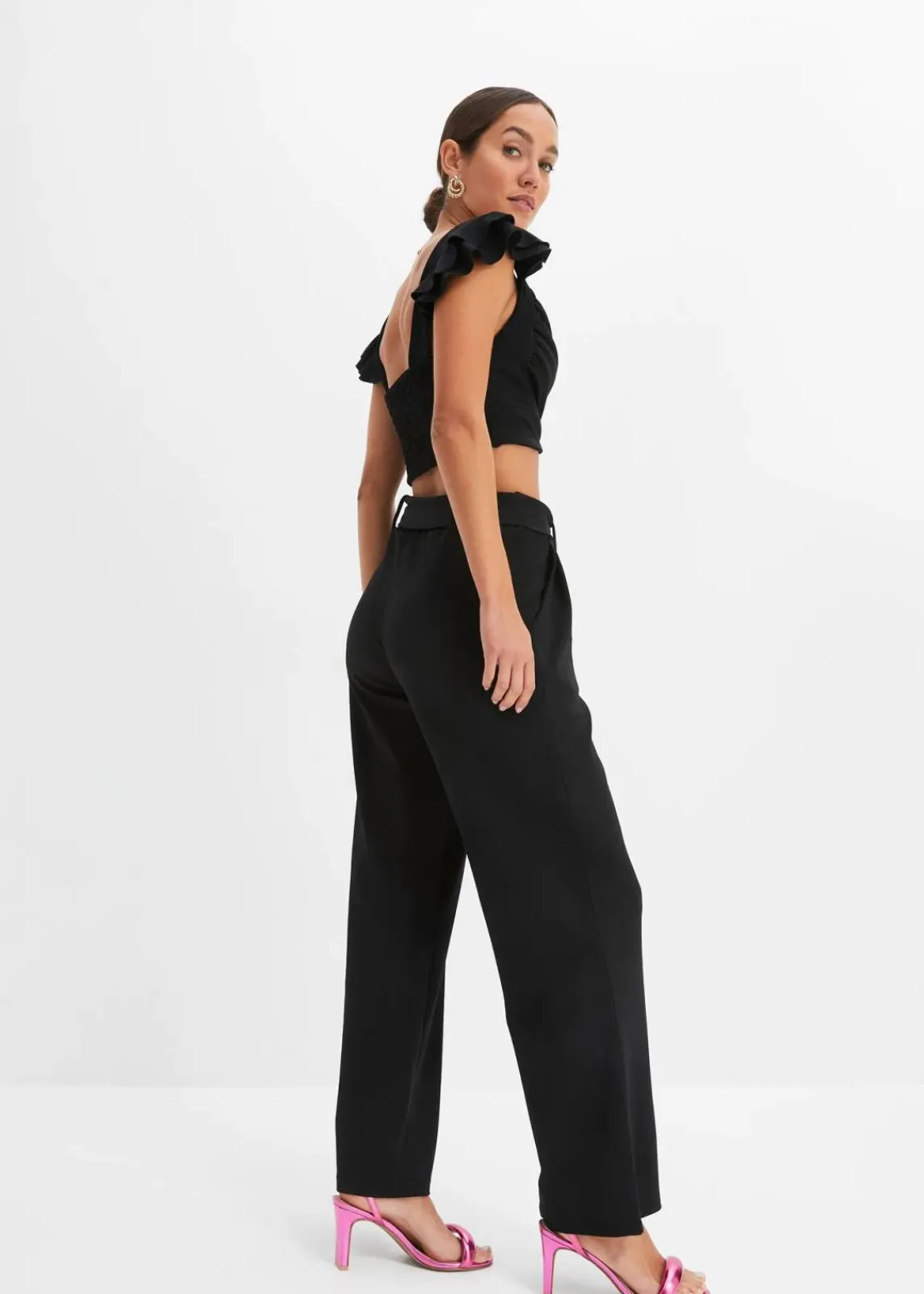 bonprix Bekleidung·Kleider|Zweiteiler & Sets^Shirt und Hose (2-tlg.Set) schwarz