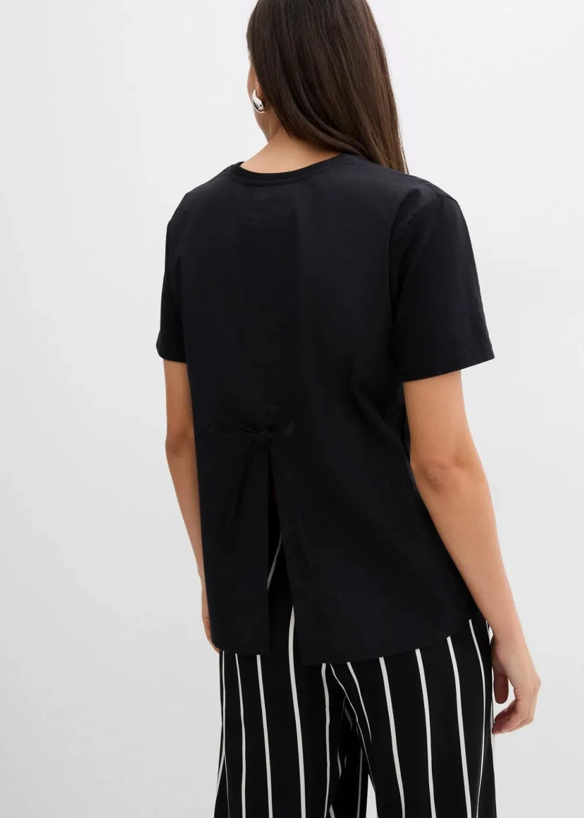 bonprix Shirts & Tops^Shirtbluse mit Bindedetail schwarz