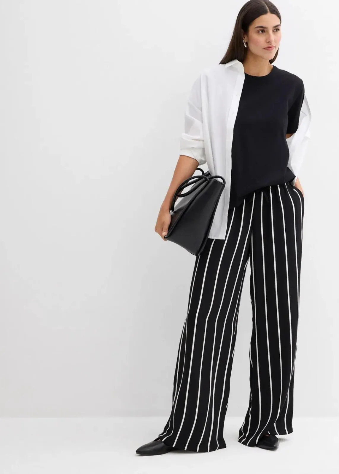 bonprix Shirts & Tops^Shirtbluse mit Bindedetail schwarz