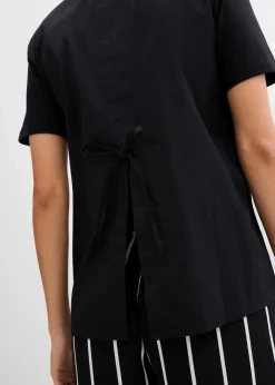 bonprix Shirts & Tops^Shirtbluse mit Bindedetail schwarz