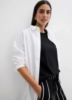 bonprix Shirts & Tops^Shirtbluse mit Bindedetail schwarz