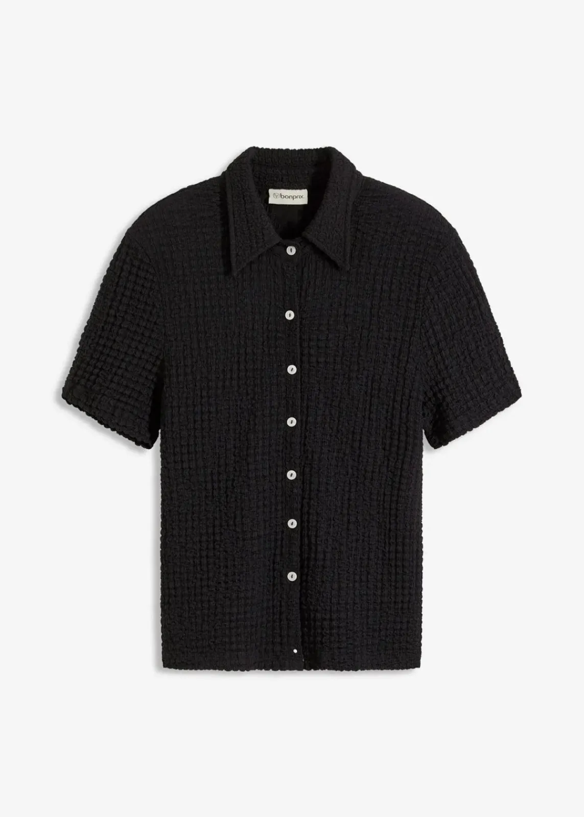 bonprix Shirts & Tops^Shirtbluse mit Struktur schwarz