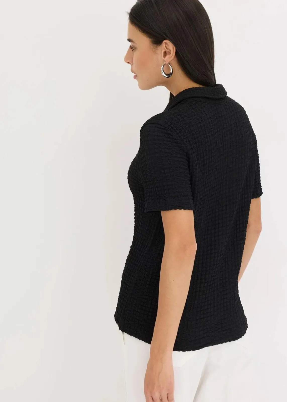 bonprix Shirts & Tops^Shirtbluse mit Struktur schwarz