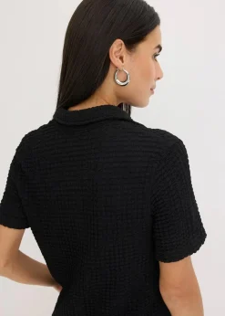 bonprix Shirts & Tops^Shirtbluse mit Struktur schwarz