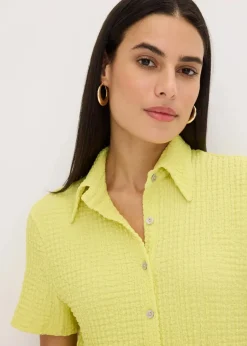 bonprix Shirts & Tops^Shirtbluse mit Struktur zitrusgelb
