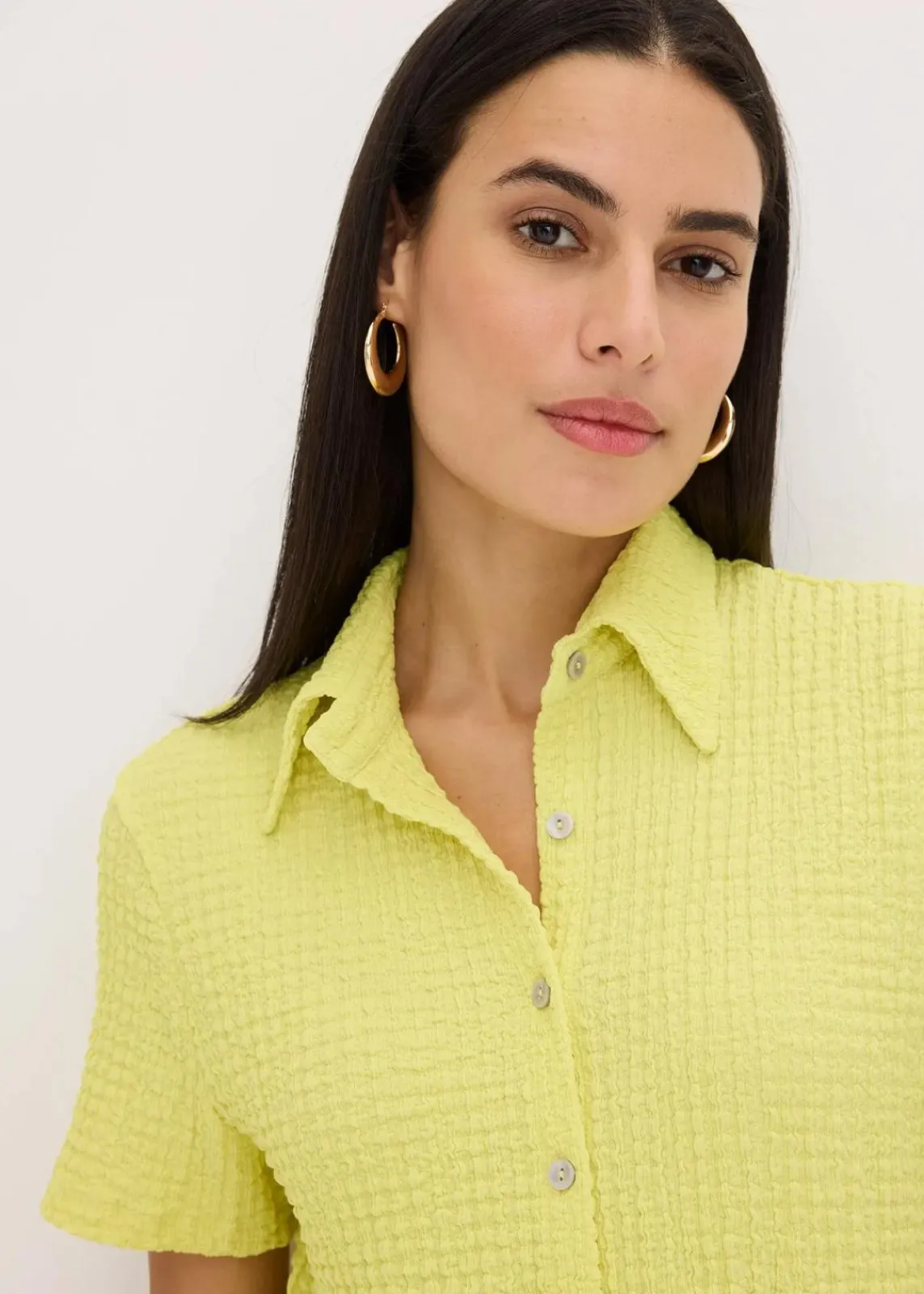 bonprix Shirts & Tops^Shirtbluse mit Struktur zitrusgelb