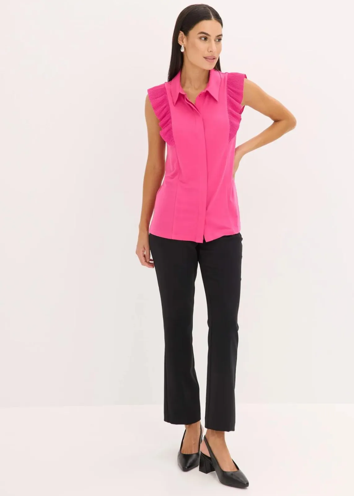 bonprix Shirts & Tops^Shirtbluse mit Volants pinklady