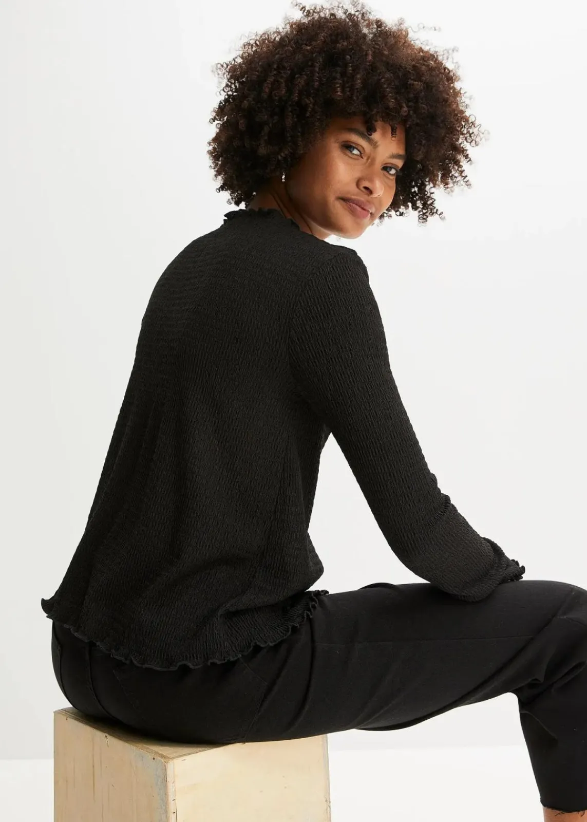 bonprix Shirts & Tops^Shirtjacke schwarz
