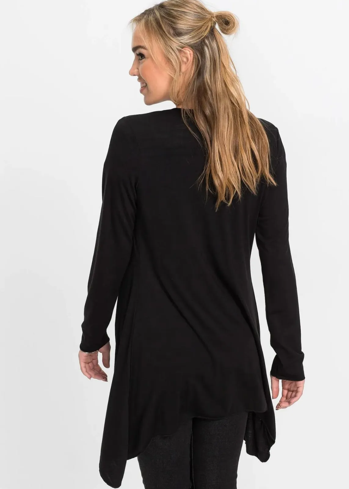 bonprix Shirts & Tops^Shirtjacke aus softem Viskose-Mix schwarz
