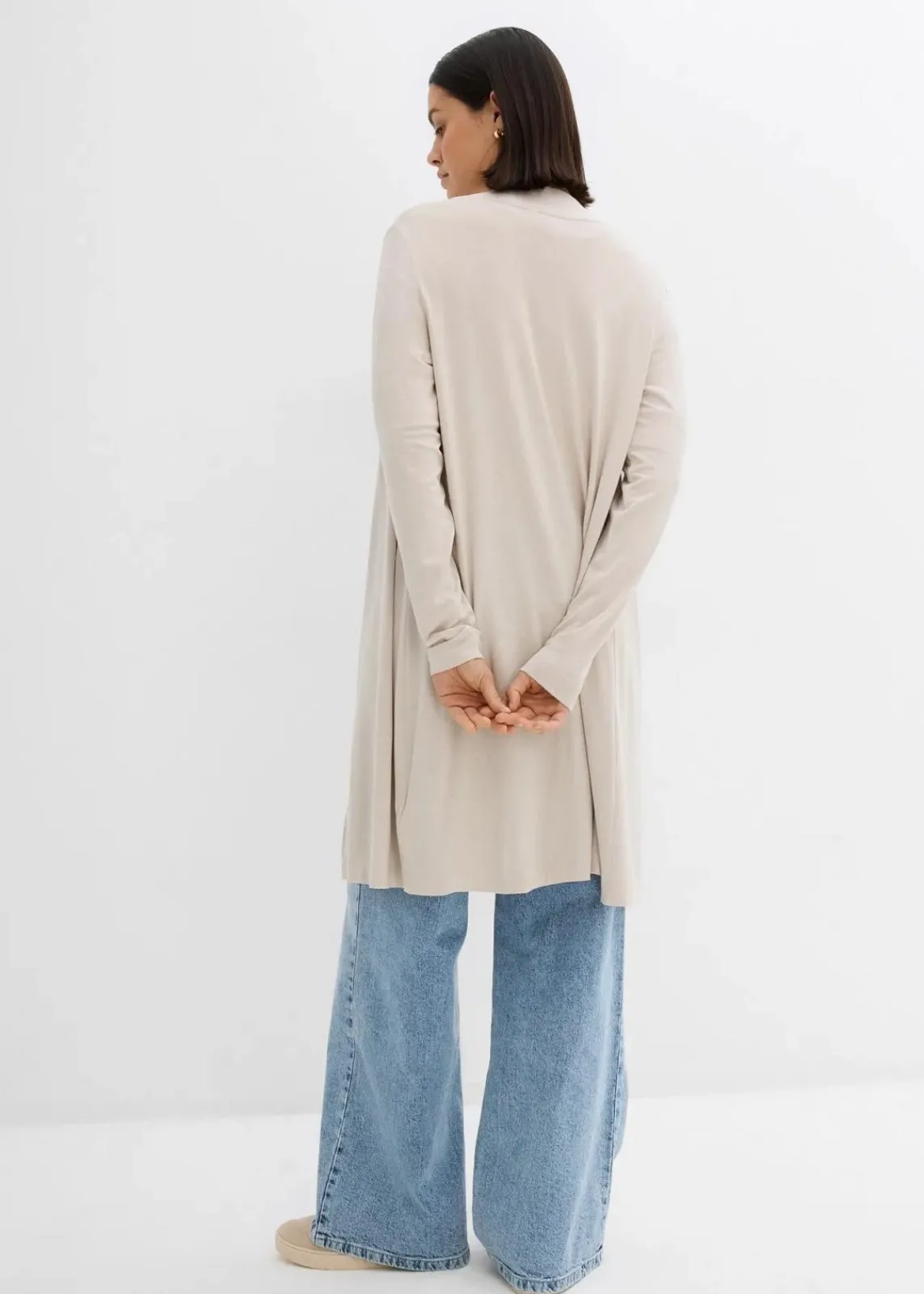 bonprix Shirts & Tops|Basics^Shirtjacke aus softem Viskose-Mix steingrau
