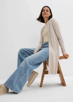 bonprix Shirts & Tops|Basics^Shirtjacke aus softem Viskose-Mix steingrau