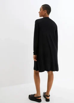 bonprix Bekleidung·Röcke|Nachhaltigere Materialien^Shirtjacke aus softem Viskose-Mix schwarz