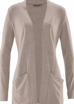 bonprix Bekleidung·Röcke|Basics^Shirtjacke aus softem Viskose-Mix naturstein