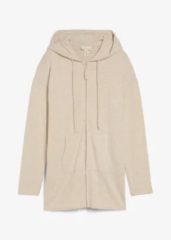 bonprix Bekleidung·Umstandsmode|Strickmode^Shirtjacke in Strickoptik aus Viskose-Mix hellsand meliert
