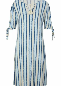 John Baner JEANSWEAR Kleider^Shirtkleid blau/weiss gestreift