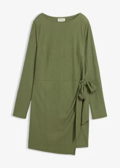 bonprix Bekleidung·Pullover & Strickjacken|Kleider^Shirtkleid aus Barcrêpe dunkelkhaki