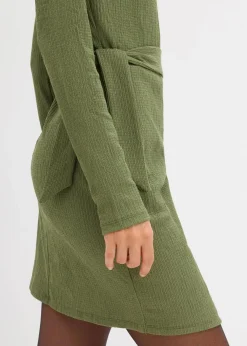 bonprix Bekleidung·Pullover & Strickjacken|Kleider^Shirtkleid aus Barcrêpe dunkelkhaki