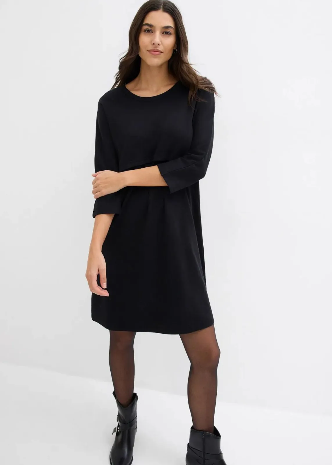 bonprix Bekleidung·Pullover & Strickjacken|Kleider^Shirtkleid aus Bio Baumwolle schwarz