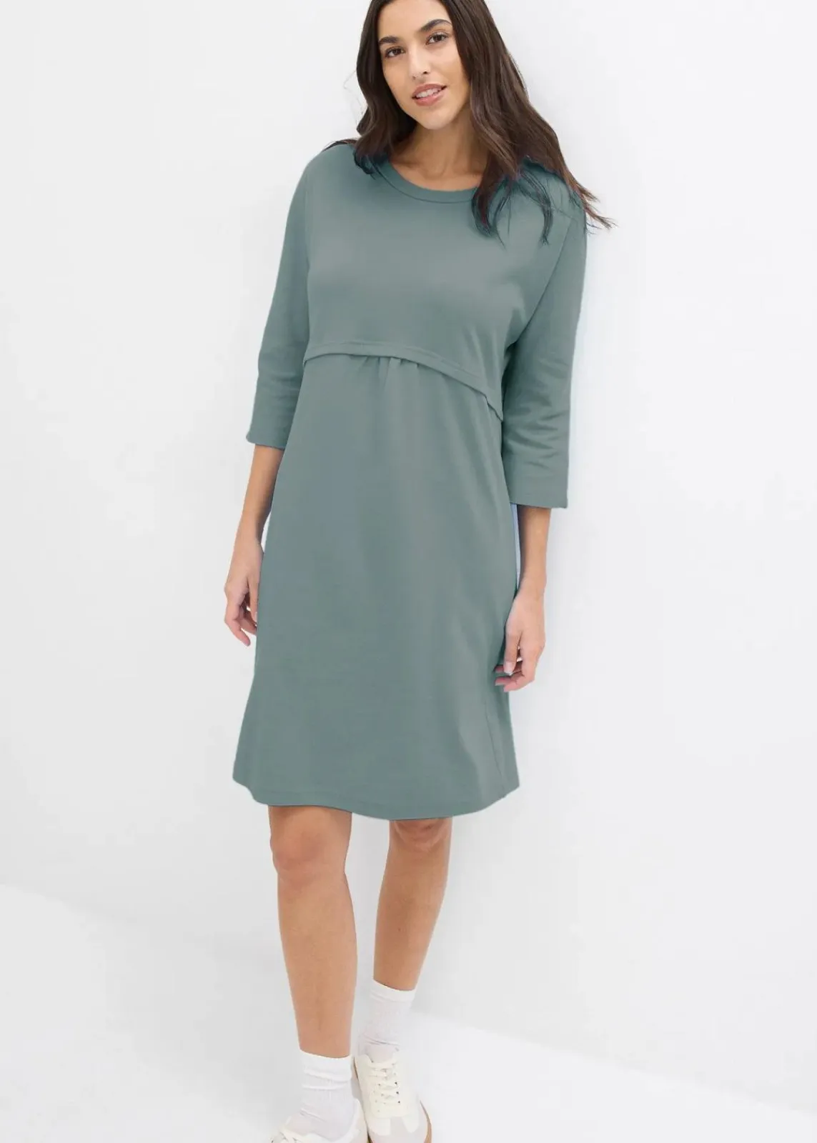 bonprix Nachhaltigere Materialien|Kleider^Shirtkleid aus Bio Baumwolle eukalyptusgrün
