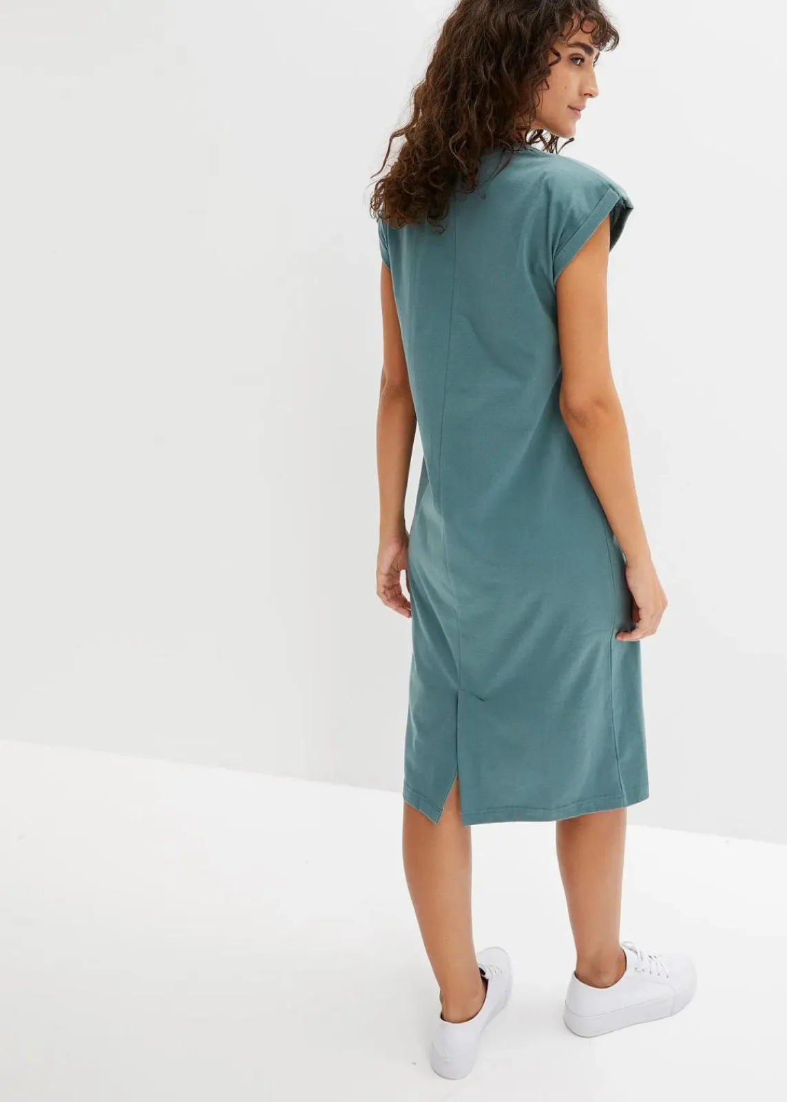 bonprix Nachhaltigere Materialien|Kleider^Shirtkleid aus Bio-Baumwolle graugrün