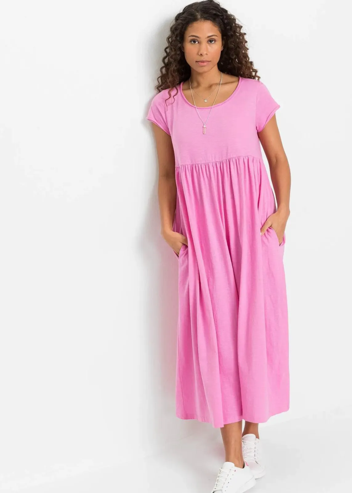 bonprix Bekleidung·Pullover & Strickjacken|Kleider^Shirtkleid aus Bio-Baumwolle rosapink