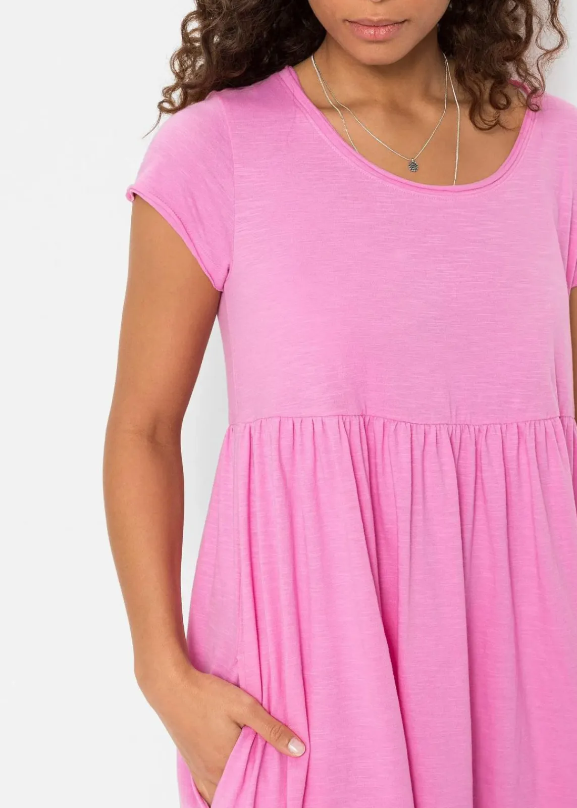 bonprix Bekleidung·Pullover & Strickjacken|Kleider^Shirtkleid aus Bio-Baumwolle rosapink