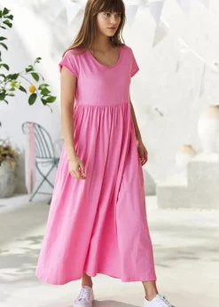 bonprix Bekleidung·Pullover & Strickjacken|Kleider^Shirtkleid aus Bio-Baumwolle rosapink