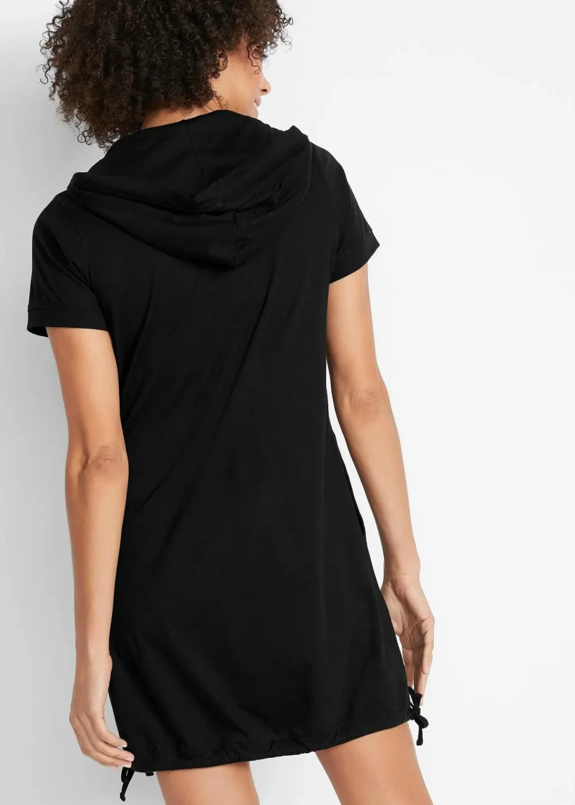 bonprix Strandmode|Bademode·Strandmode^Shirtkleid aus reiner Baumwolle schwarz