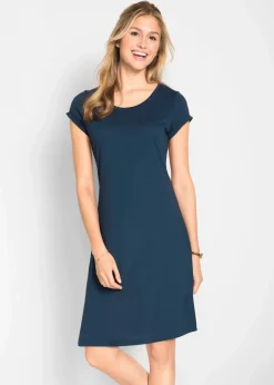 bonprix Nachhaltigere Materialien|Kleider^Shirtkleid aus reiner Bio-Baumwolle dunkelblau