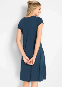 bonprix Nachhaltigere Materialien|Kleider^Shirtkleid aus reiner Bio-Baumwolle dunkelblau