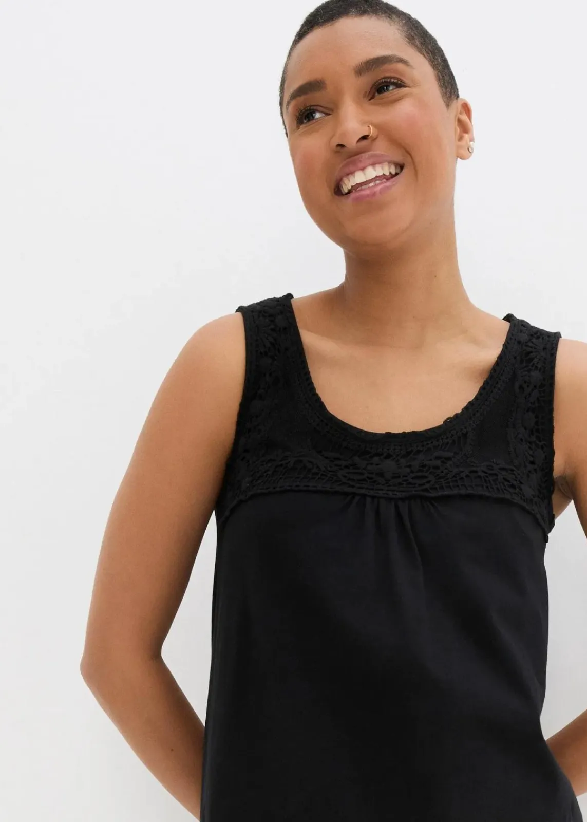 bonprix Kleider|Nachhaltigere Materialien^Shirtkleid aus reiner Bio-Baumwolle schwarz