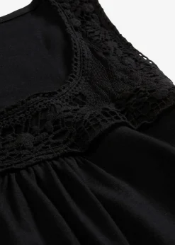 bonprix Kleider|Nachhaltigere Materialien^Shirtkleid aus reiner Bio-Baumwolle schwarz