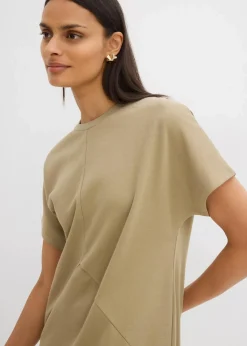 bonprix Bekleidung·Pullover & Strickjacken|Kleider^Shirtkleid aus reiner Bio-Baumwolle new khaki