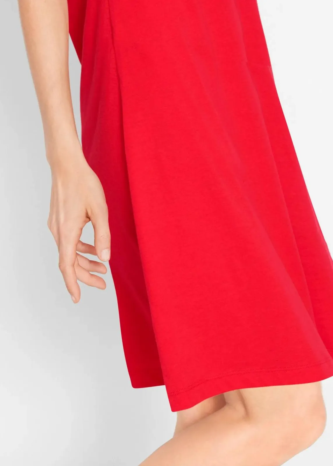 bonprix Nachhaltigere Materialien|Kleider^Shirtkleid aus reiner Bio-Baumwolle erdbeere