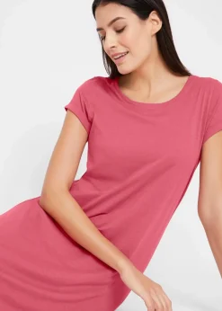 bonprix Nachhaltigere Materialien|Kleider^Shirtkleid aus reiner Bio-Baumwolle rauchhimbeere