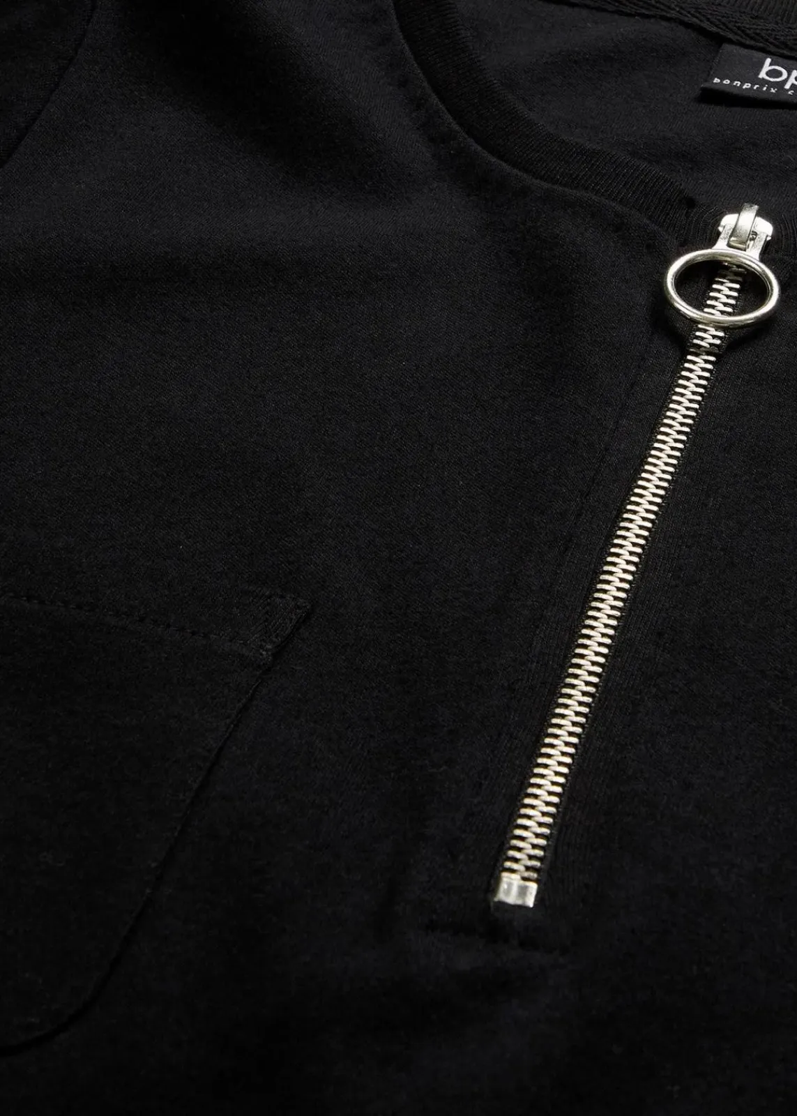 bonprix Kleider^Shirtkleid aus schwerer Baumwolle schwarz