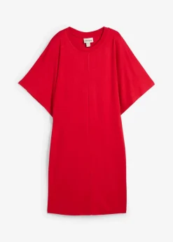 bonprix Kleider^Shirtkleid aus softem Punto di Roma salsarot