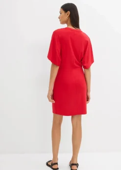 bonprix Kleider^Shirtkleid aus softem Punto di Roma salsarot
