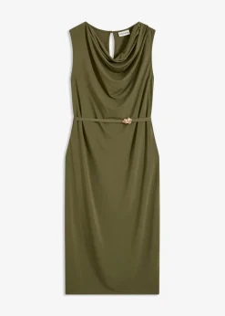bonprix Bekleidung·Pullover & Strickjacken|Kleider^Shirtkleid mit Gürtel (2-tlg. Set) dunkelkhaki