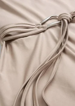 bonprix Nachhaltigere Materialien|Kleider^Shirtkleid mit Gürteldetail naturstein