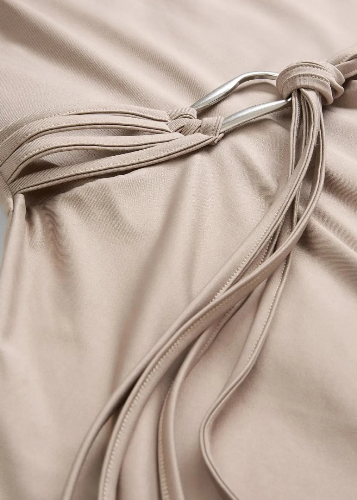 bonprix Nachhaltigere Materialien|Kleider^Shirtkleid mit Gürteldetail naturstein