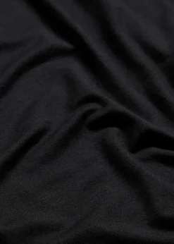 bonprix Basics|Nachhaltigere Materialien^Shirt-Kleid mit 3/4-Ärmeln schwarz
