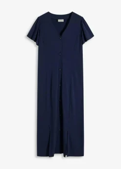 bonprix Bekleidung·Pullover & Strickjacken^Shirtkleid mit Schlitz dunkelblau