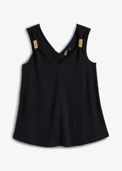 bonprix Shirts & Tops|Nachhaltigere Materialien^Shirt-Top schwarz