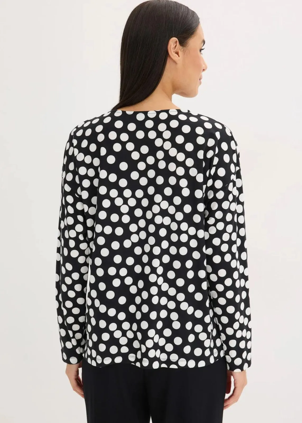 bonprix Shirts & Tops^Shirt-Tunika schwarz/wollweiß gepunktet