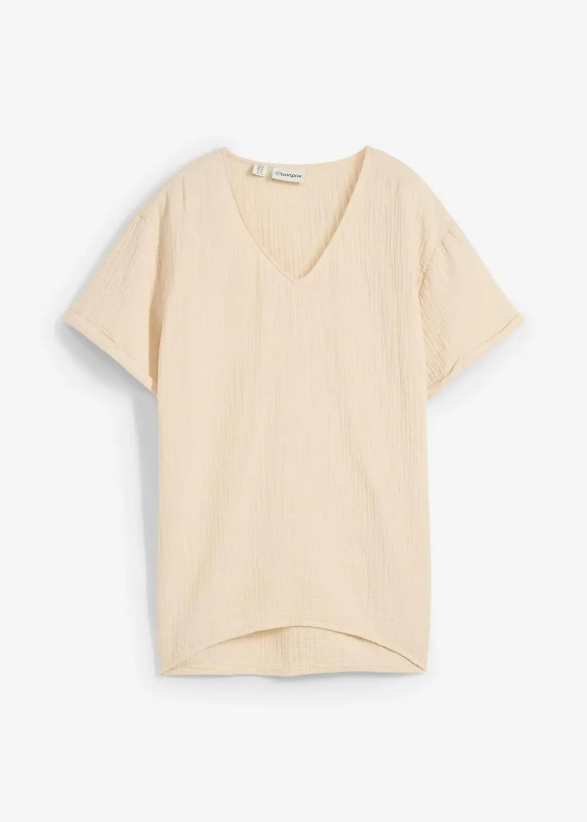 bonprix Bekleidung·Jacken & Mäntel|Blusen & Tuniken^Shirt-Tunika aus softem Musselin hellsand