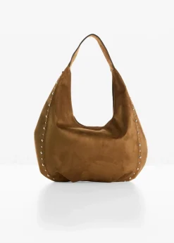 bonprix Taschen^Shopper mit Nieten braun